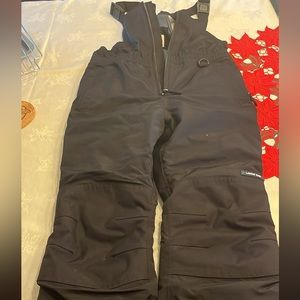Kids Lands End brand snow bib, size 8, black
